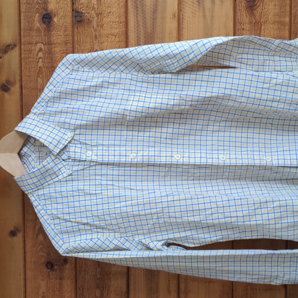 Gap shirt long sleeve cotton plaid button down shirt medium
